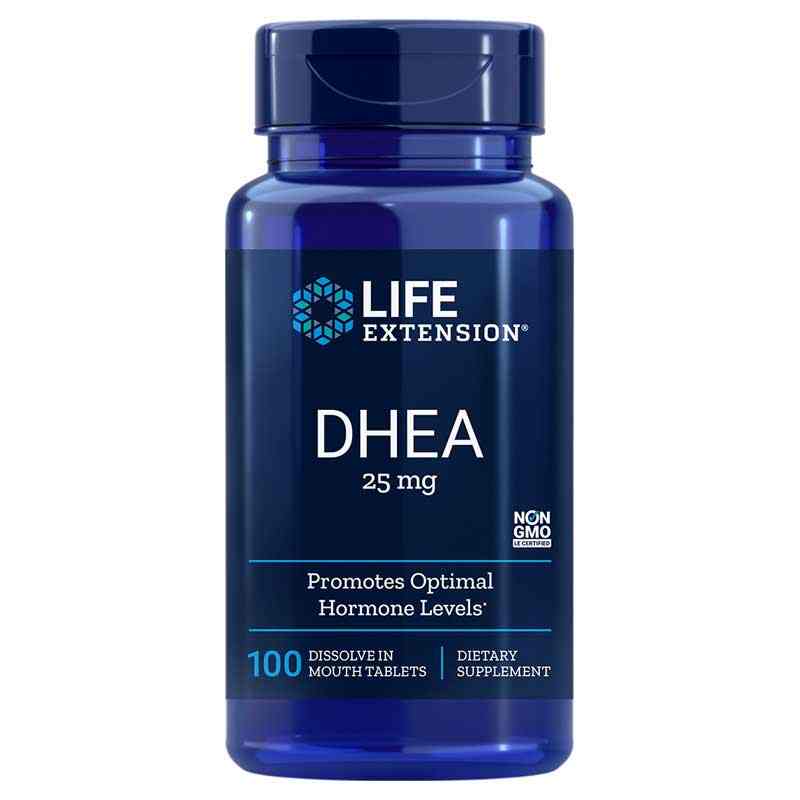 DHEA 25 Mg Dissolve in Mouth Tablets, by Life Extension