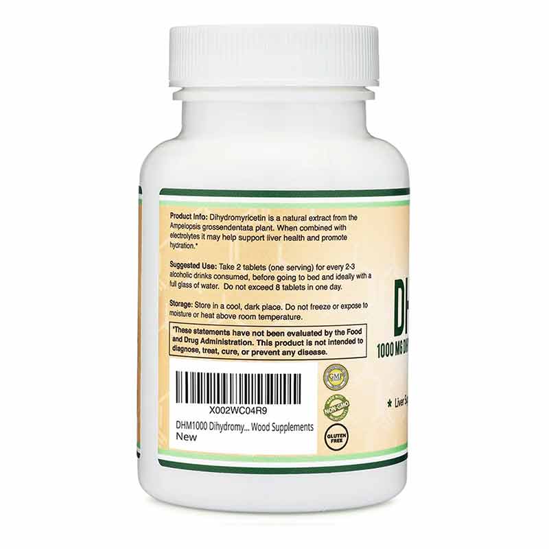 DHM1000, 30 Tablets, by Double Wood Supplements, image #3
