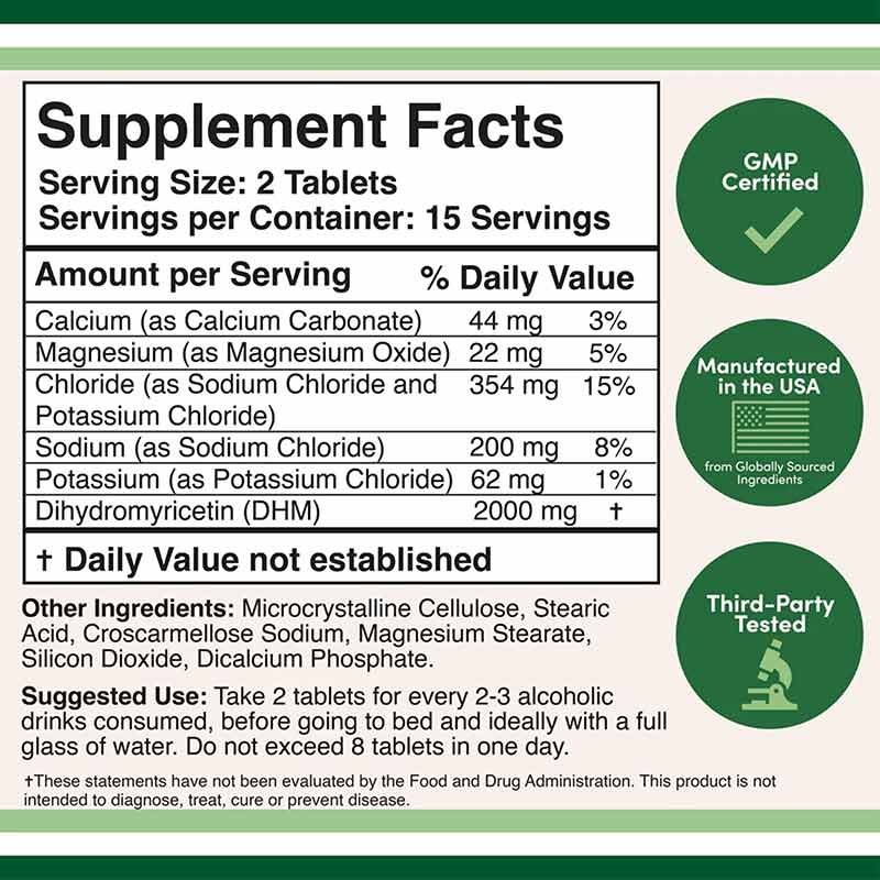 DHM1000, 30 Tablets, by Double Wood Supplements, image #4