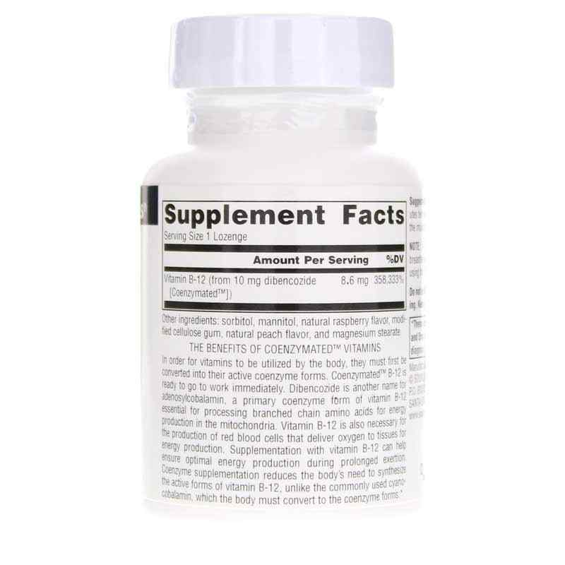 Dibencozide Coenzymated B-12, 30 Lozenges, by Source Naturals, image #2
