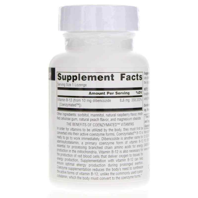 Dibencozide Coenzymated B-12, 60 Lozenges, by Source Naturals, image #2