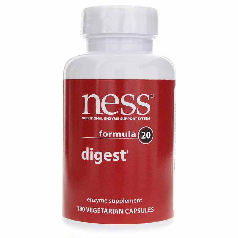 Digest Formula 20, 180 Veg Capsules, by Ness Enzymes