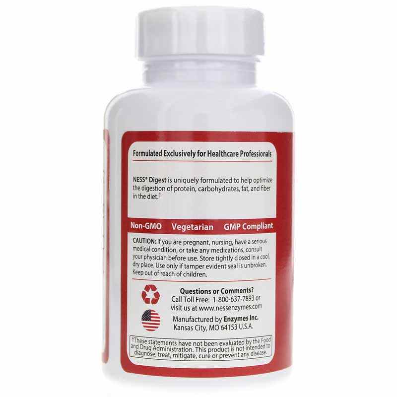 Digest Formula 20, 180 Veg Capsules, by Ness Enzymes, image #3