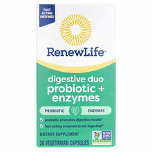 Digestive Duo Probiotic + Enzymes, 30 Veg Capsules, by Renew Life