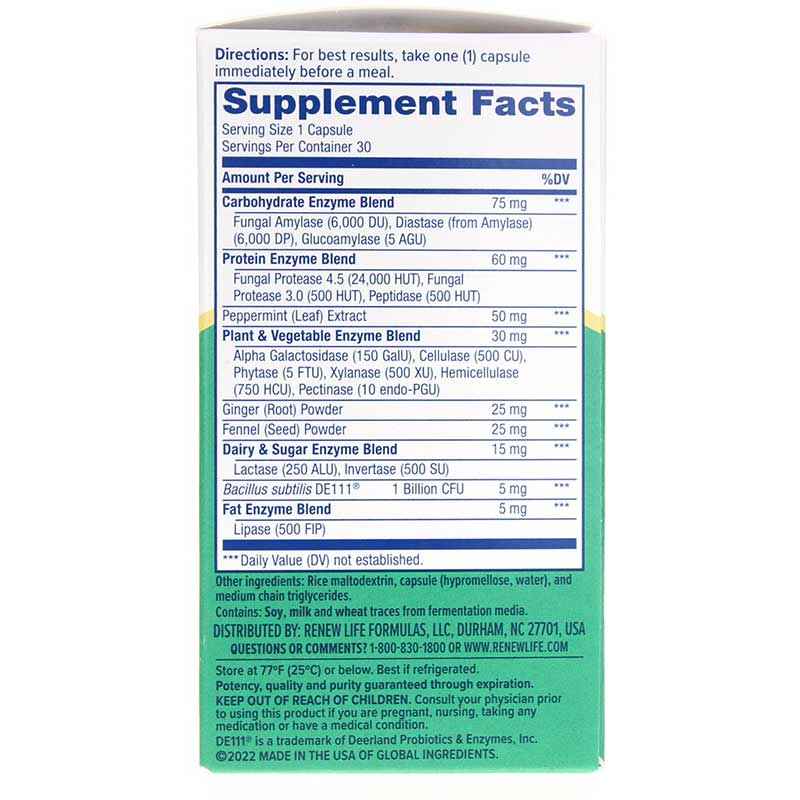 Digestive Duo Probiotic + Enzymes, 30 Veg Capsules, by Renew Life, image #2