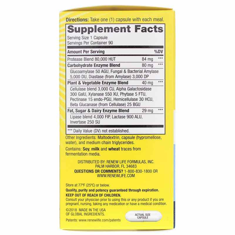 DigestMore Ultra Enzymes, by Renew Life, image #2