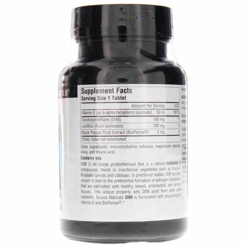 DIM 100 Mg, 60 Tablets, by Source Naturals, image #2