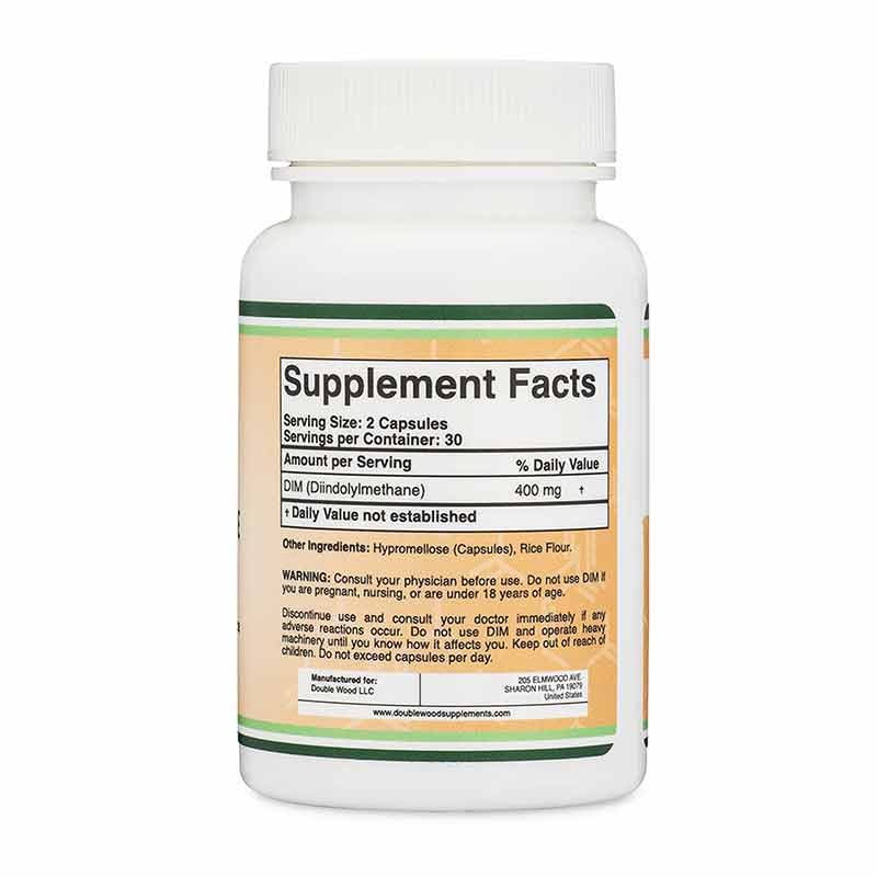 DIM Diindolylmethane, 60 Capsules, by Double Wood Supplements, image #2