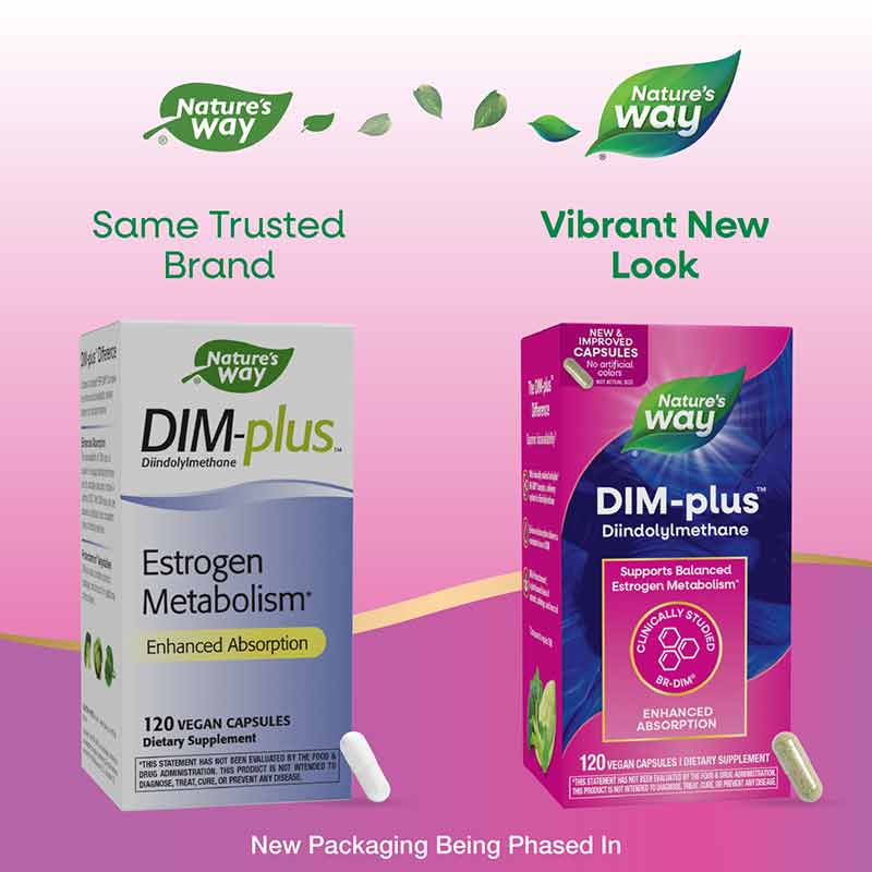 DIM-Plus Estrogen Metabolism, 120 Capsules, by Natures Way, image #3