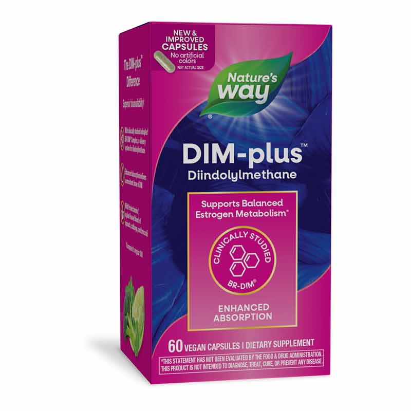 DIM-Plus Estrogen Metabolism, 60 Capsules, by Natures Way