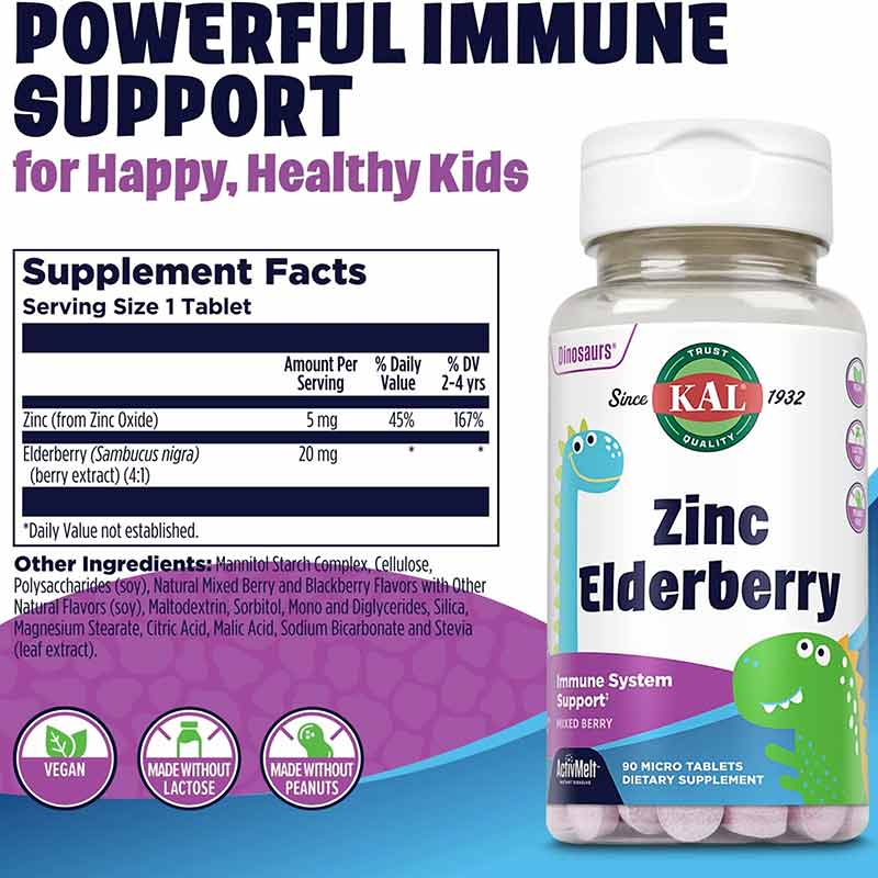 Dinosaurs Zinc Elderberry, Mixed Berry, by Kal, image #2