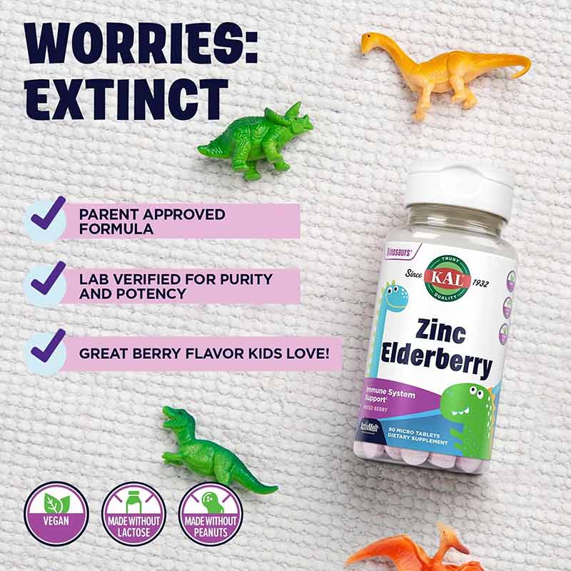 Dinosaurs Zinc Elderberry, Mixed Berry, by Kal, image #5