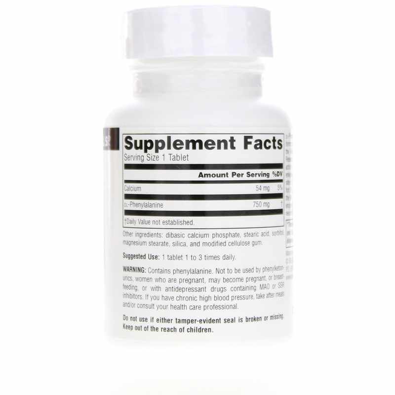 DLPA 750 Mg, 30 Tablets, by Source Naturals, image #2