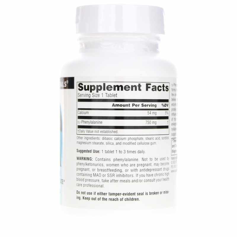 DLPA 750 Mg, 60 Tablets, by Source Naturals, image #2