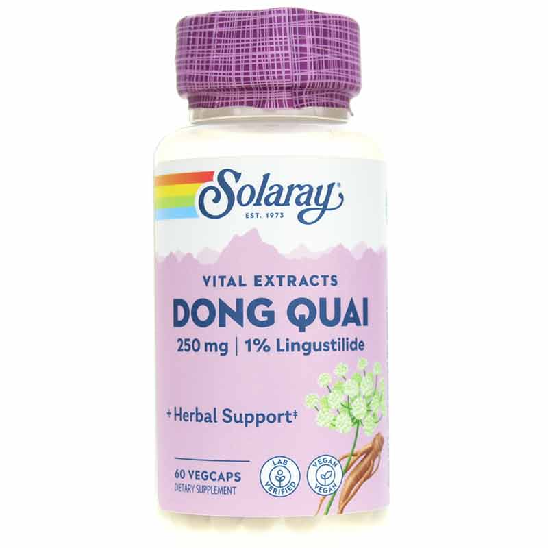 Dong Quai Root Extract 250 Mg, 60 Veg Capsules, by Solaray