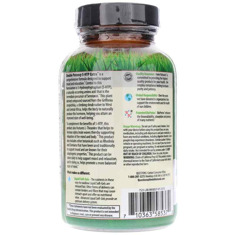 Double-Potency 5-HTP Extra, by Irwin Naturals, image #3