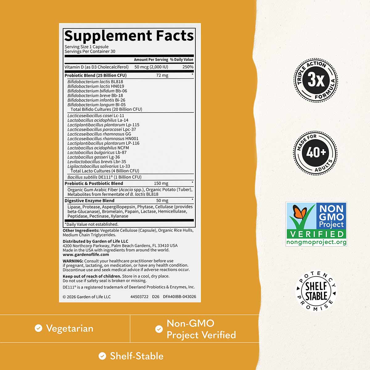 Dr. Formulated Immune Biotic, by Garden of Life