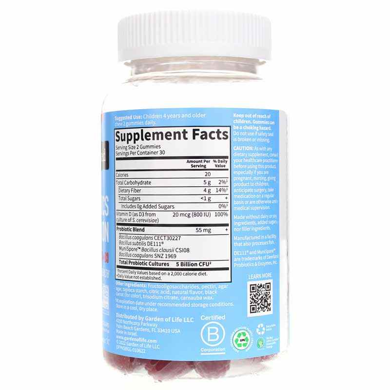 Dr. Formulated Probiotics Kids 5 Billion Gummies, by Garden of Life, image #2