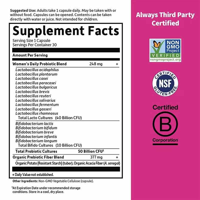 Dr. Formulated Probiotics Once Daily Women's Shelf-Stable, by Garden of Life, image #2