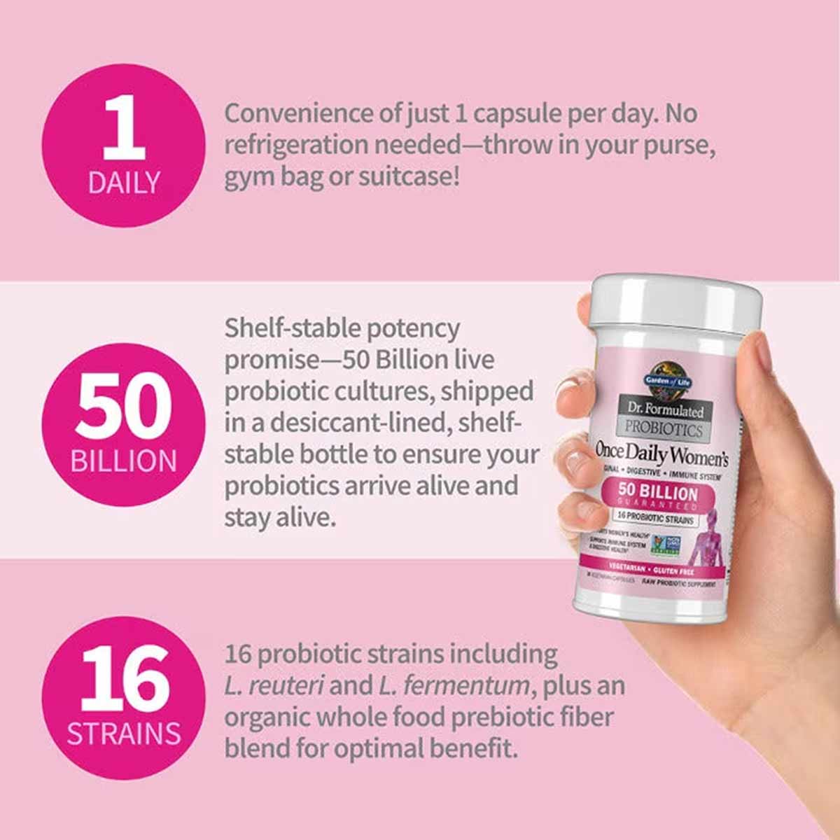 Dr. Formulated Probiotics Once Daily Women's Shelf-Stab, by Garden of Life