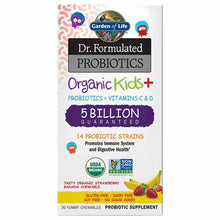 Dr. Formulated Probiotics Organic Kids +, Strawberry Banana, by Garden of Life