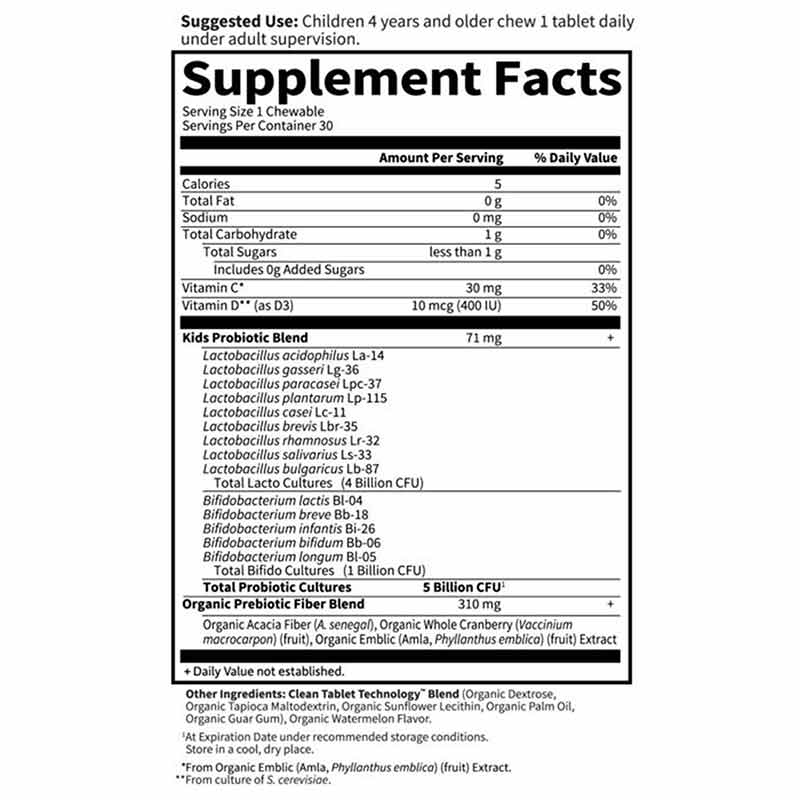 Dr. Formulated Probiotics Organic Kids +, Watermelon, by Garden of Life, image #2