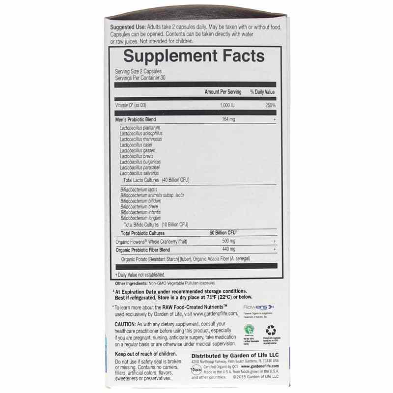 Dr. Formulated Probiotics Prostate +, by Garden of Life, image #2