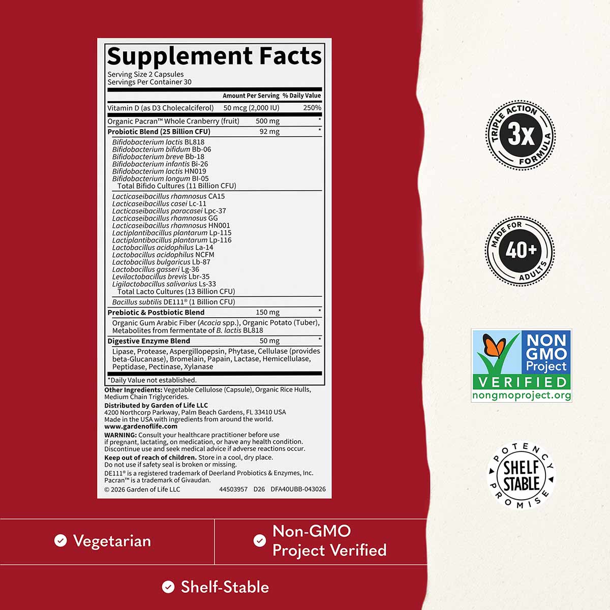Dr. Formulated URO Biotic, by Garden of Life