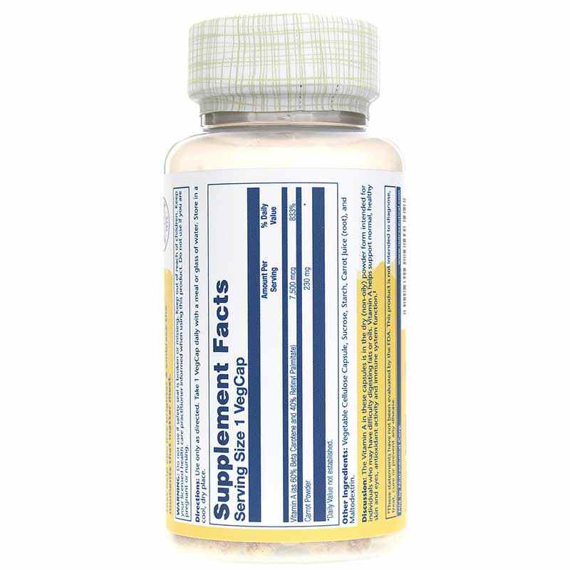Dry Vitamin A 7500 Mcg, by Solaray, image #3