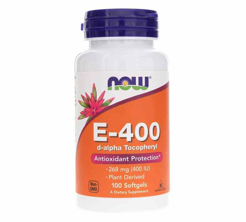E-400 d-Alpha Tocopheryl, 100 Softgels, by NOW Foods