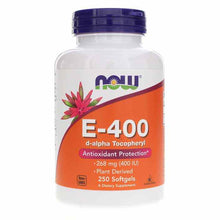 E-400 d-Alpha Tocopheryl, 250 Softgels, by NOW Foods