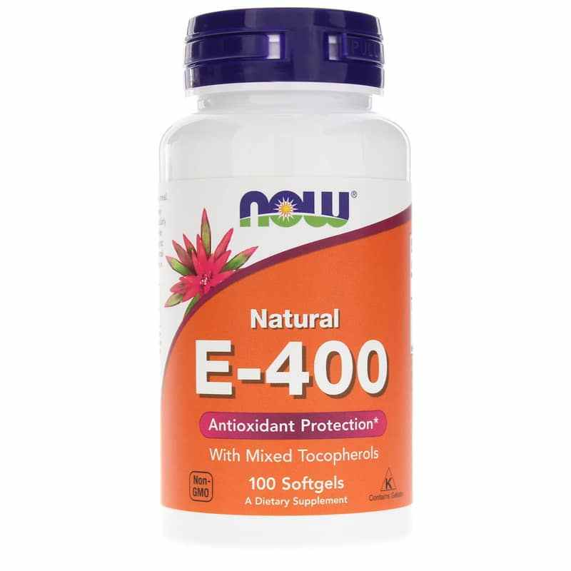 E-400 Natural with Mixed Tocopherols, 100 Softgels, by NOW Foods
