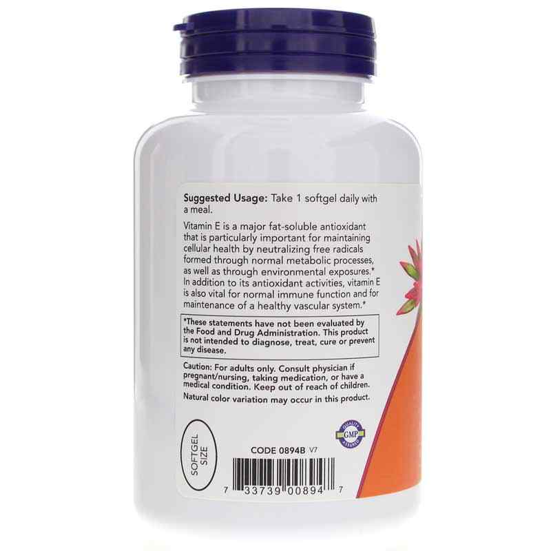 E-400 Natural with Mixed Tocopherols, 250 Softgels, by NOW Foods, image #3