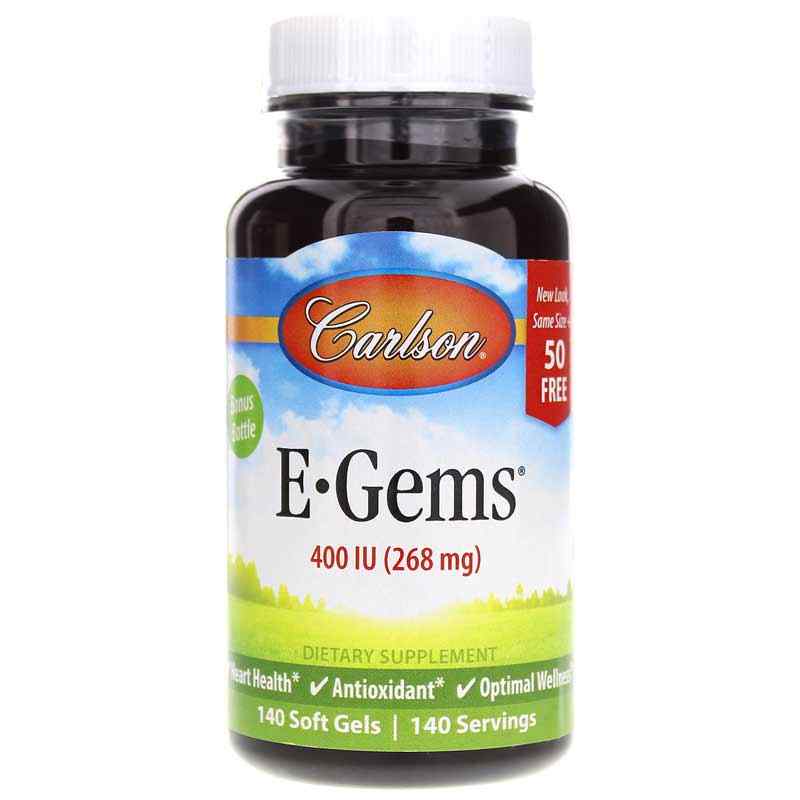 E-Gems 400 IU, 140 Softgels, by Carlson Labs