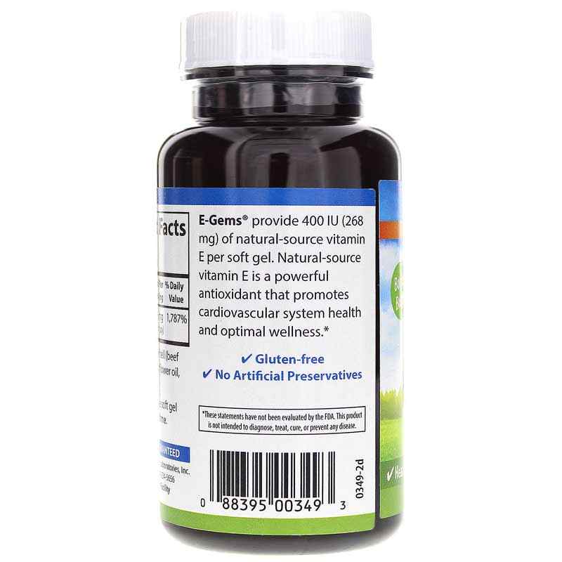 E-Gems 400 IU, 140 Softgels, by Carlson Labs, image #3