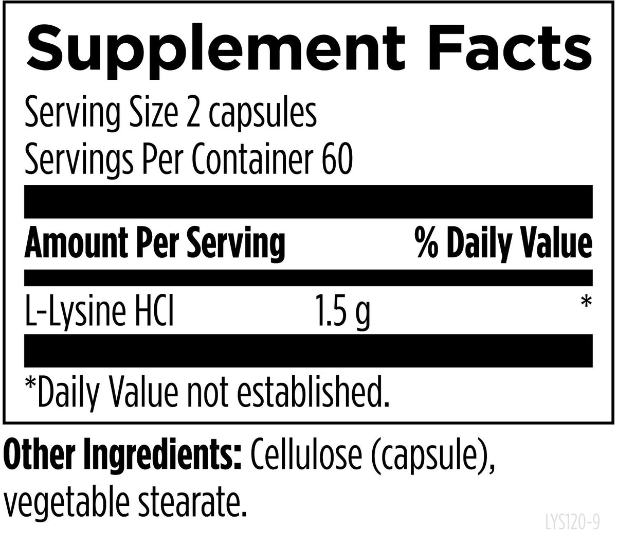 L-Lysine, 120 Veg Capsules, by Designs For Health