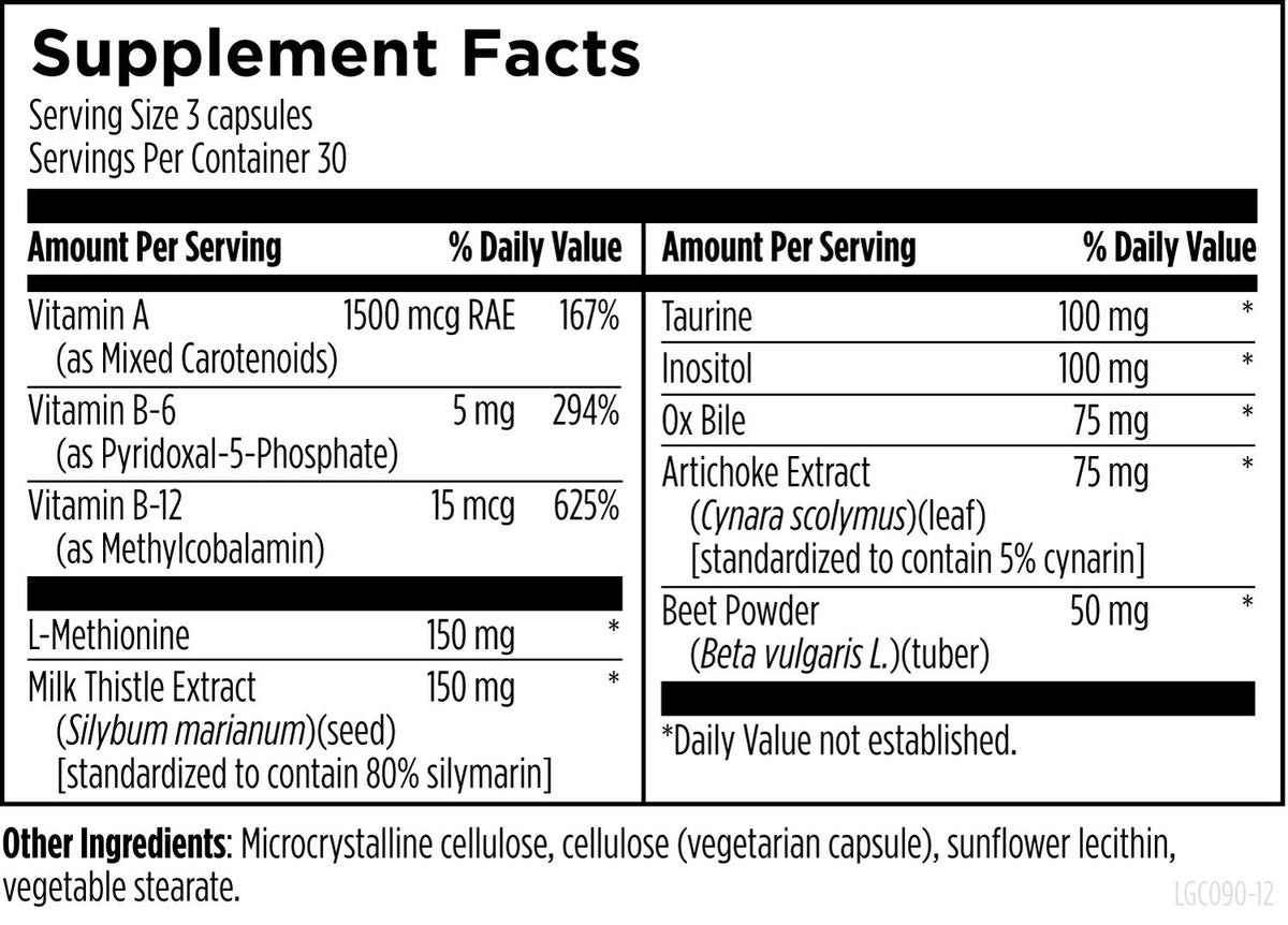 LV-GB Complex, 90 Veg Capsules, by Designs For Health