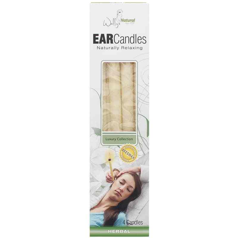 Ear Candles Beeswax, Herbal, 4 Piece, by Wallys Natural Products