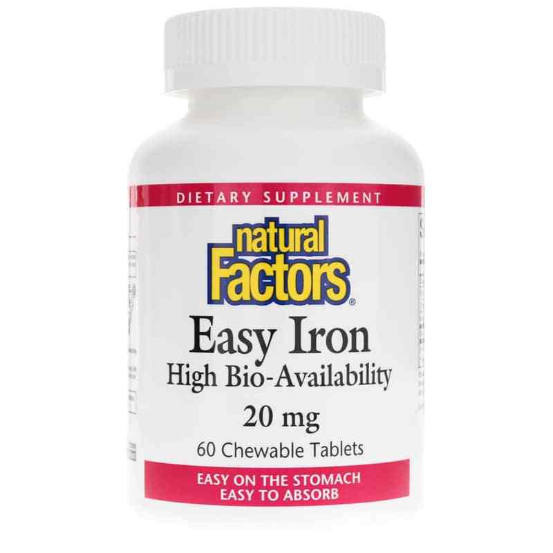 Easy Iron 20 Mg Chewable, by Natural Factors