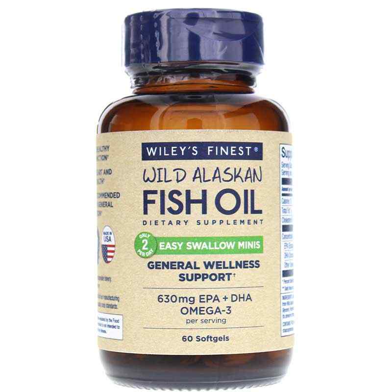 Easy Swallow Minis 630 Mg EPA + DHA, 60 Softgels, by Wiley's Finest