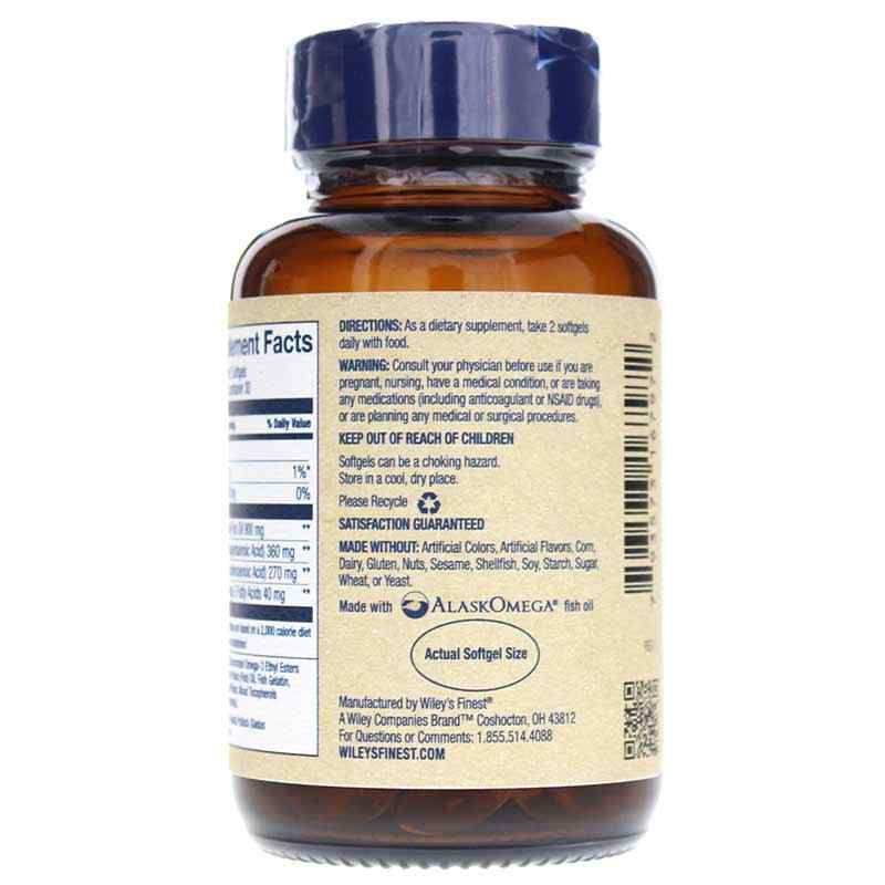 Easy Swallow Minis 630 Mg EPA + DHA, 60 Softgels, by Wiley's Finest, image #3