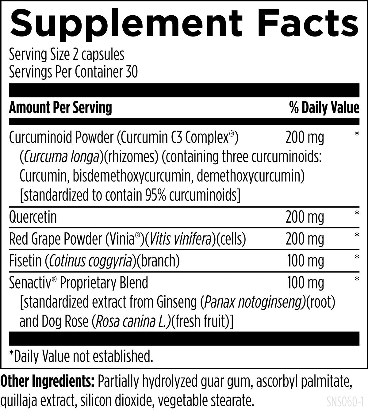 Senolytic Synergy, 60 Veg Capsules, by Designs For Health