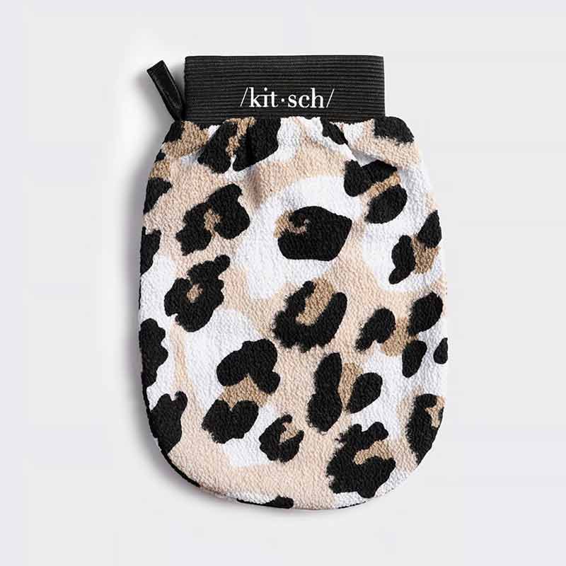 Eco-Friendly Exfoliating Glove - Leopard, by Kitsch, image #2