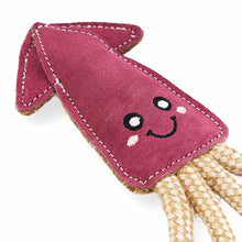 ecoZippy Suede & Rope Buddies Squid, by ZippyPaws, image #3