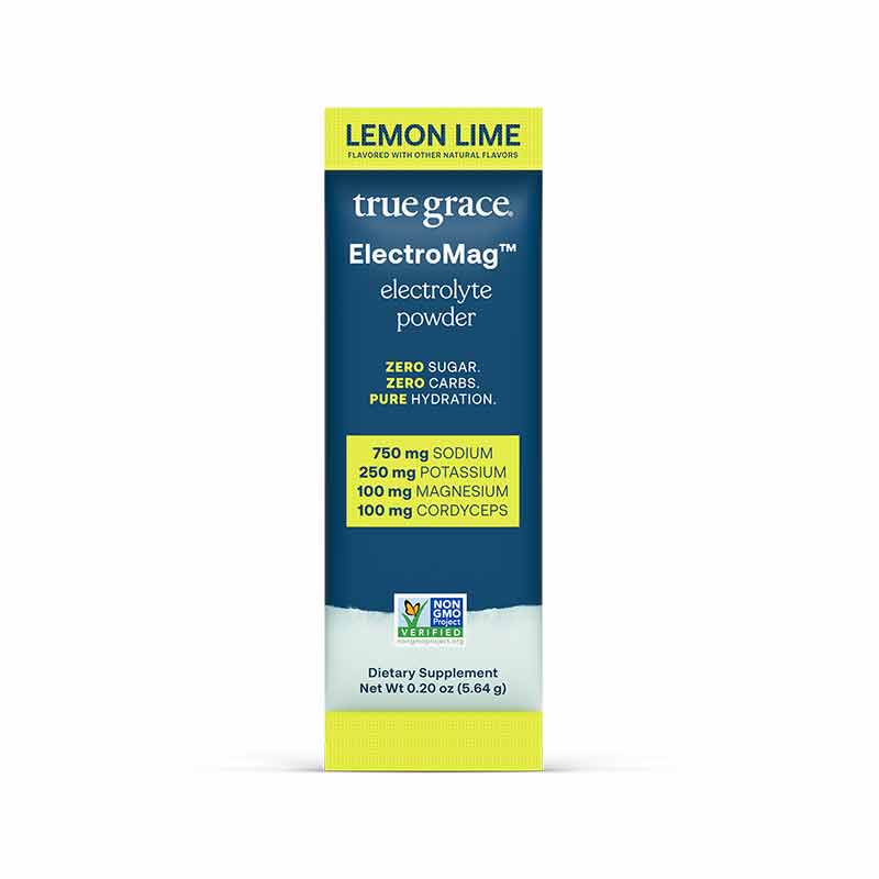 ElectroMag Electrolyte Stick, Lemon Lime, 16 Packets, by True Grace, image #4