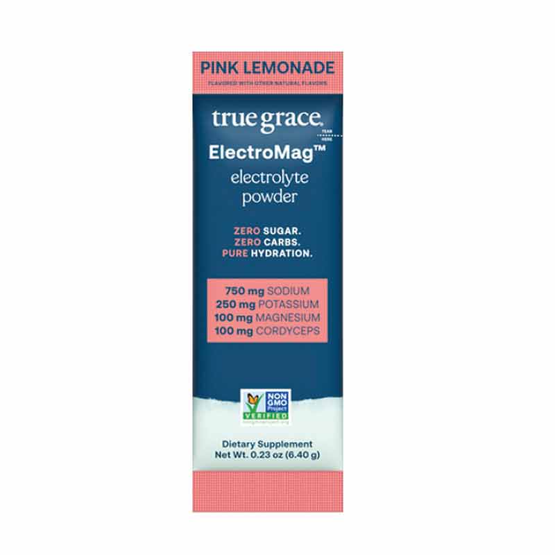 ElectroMag Electrolyte Stick, Pink Lemonade, 16 Packets, by True Grace, image #3