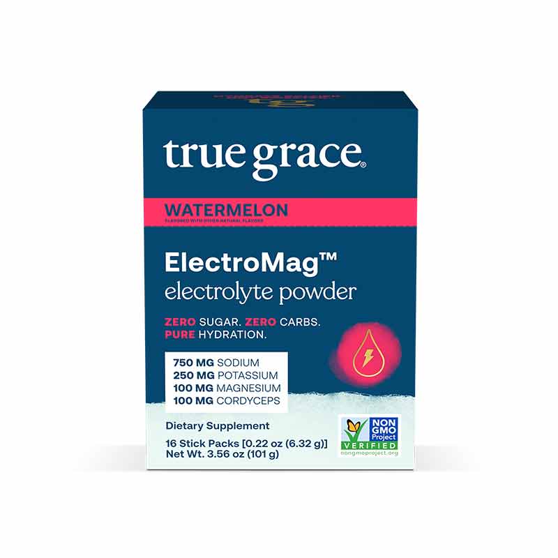 ElectroMag Electrolyte Stick, Watermelon, 16 Packets, by True Grace