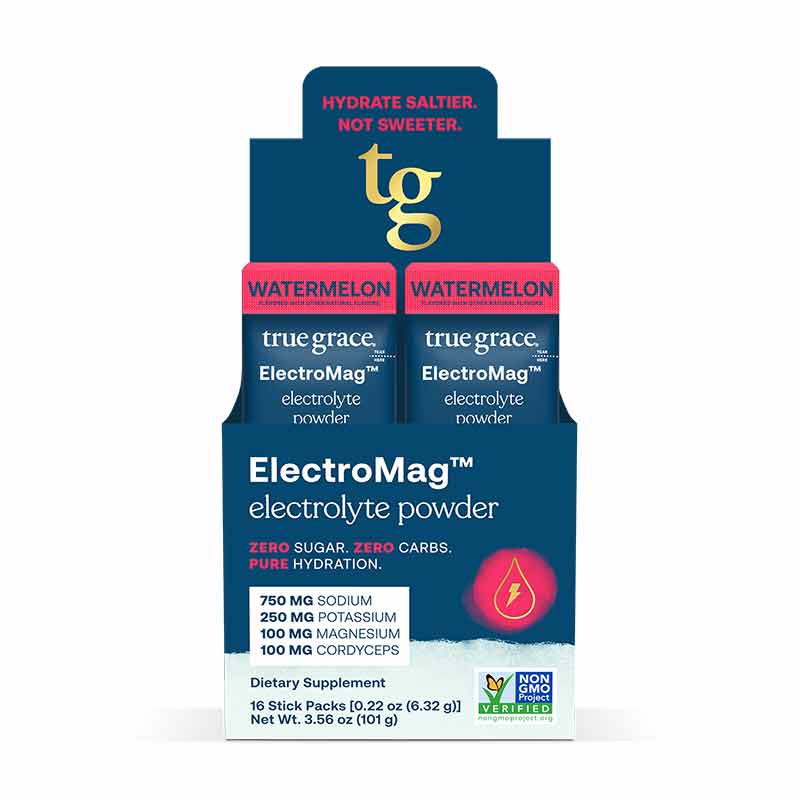 ElectroMag Electrolyte Stick, Watermelon, 16 Packets, by True Grace, image #2