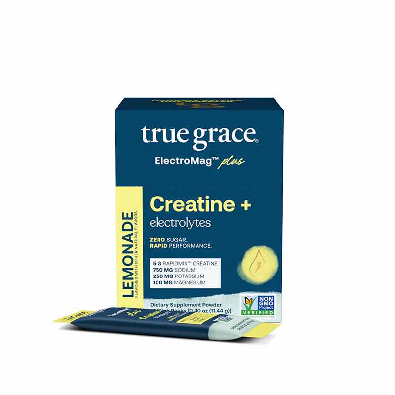 ElectroMag Plus Creatine, Lemonade, 16 Packets, by True Grace