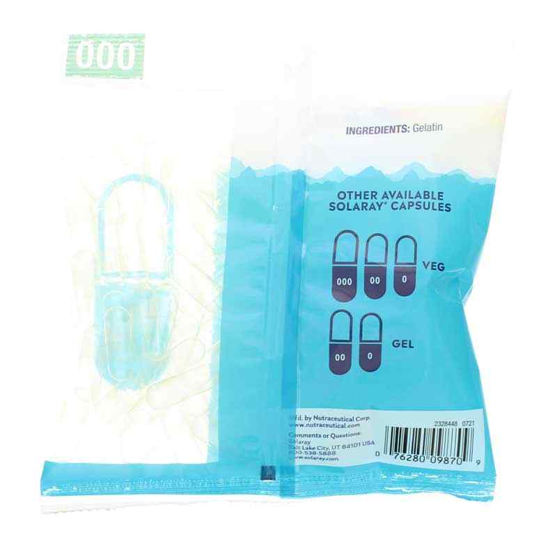 Empty Gelatin Capsules, 100 Capsules, by Solaray, image #2